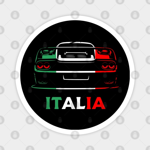 Retro Classic Italy Italia Motorsport F50 Car Magnet by Automotive Apparel & Accessoires